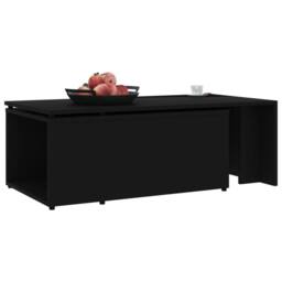 Berkfield Home Stylish Coffee Table Black 150x50x35 cm Engineered Wood - Size: 150 x 50 x 35 cm - thumbnail 4