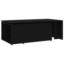 Berkfield Home Stylish Coffee Table Black 150x50x35 cm Engineered Wood - Size: 150 x 50 x 35 cm - thumbnail 5