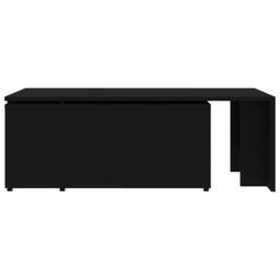 Berkfield Home Stylish Coffee Table Black 150x50x35 cm Engineered Wood - Size: 150 x 50 x 35 cm - thumbnail 7