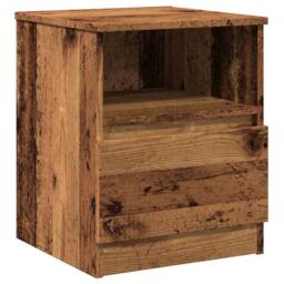 Berkfield Home Classic Bedside Cabinet Old Wood 40x40x50 cm Engineered Wood in Brown - Size: 40 x 40 x 50 cm - thumbnail 3