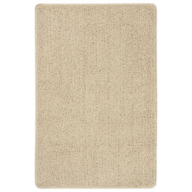 Berkfield Home Shaggy Rug Cream 200x290 cm Anti Slip - Size: Medium - image 1