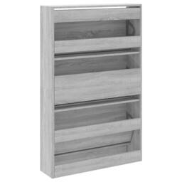 Berkfield Home Shoe Cabinet Grey Sonoma 80x21x125.5 cm Engineered Wood - thumbnail 7