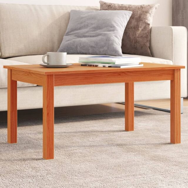 Berkfield Home Coffee Table Wax Brown 80x50x40 cm Solid Wood Pine - Size: 80 x 50 x 40 cm - image 1