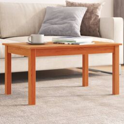 Berkfield Home Coffee Table Wax Brown 80x50x40 cm Solid Wood Pine - Size: 80 x 50 x 40 cm - thumbnail 1