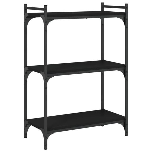 Berkfield Home Bookcase 3-Tier Black 60x30x86 cm Engineered Wood - Size: 60 x 30 x 86 cm - image 1