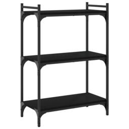 Berkfield Home Bookcase 3-Tier Black 60x30x86 cm Engineered Wood - Size: 60 x 30 x 86 cm - thumbnail 6