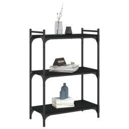 Berkfield Home Bookcase 3-Tier Black 60x30x86 cm Engineered Wood - Size: 60 x 30 x 86 cm - thumbnail 3