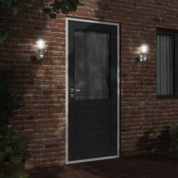 Berkfield Home Outdoor Wall Light with Sensor Silver Stainless Steel - thumbnail 3