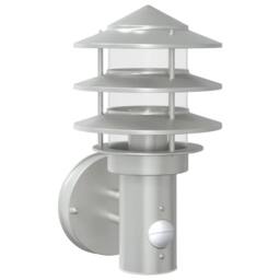 Berkfield Home Outdoor Wall Light with Sensor Silver Stainless Steel - thumbnail 2
