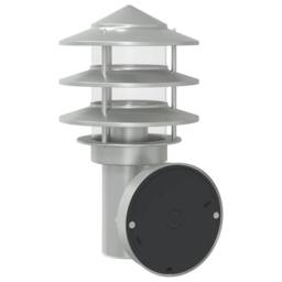 Berkfield Home Outdoor Wall Light with Sensor Silver Stainless Steel - thumbnail 6