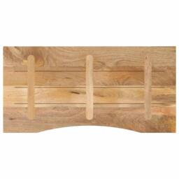 Berkfield Home Beautiful Desk Top with Curve 140x60x2.5 cm Solid Wood Rough Mango in Brown - thumbnail 5