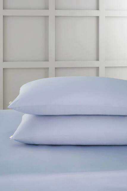 Bianca 400 Thread Count Cotton Sateen Standard Pillowcases in Blue - Size: Standard Pillow Case - image 1
