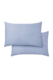 Bianca 400 Thread Count Cotton Sateen Standard Pillowcases in Blue - Size: Standard Pillow Case - thumbnail 5