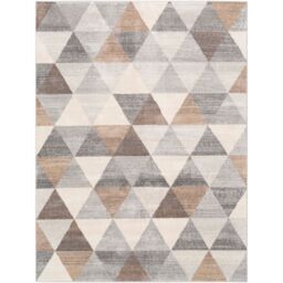 Livabliss Roma-Geometric Grey Brown White Living Dining Bedroom Rug in Mid Grey - Size: 200 cm x 275 cm - thumbnail 2
