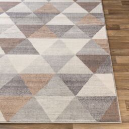 Livabliss Roma-Geometric Grey Brown White Living Dining Bedroom Rug in Mid Grey - Size: 200 cm x 275 cm - thumbnail 5