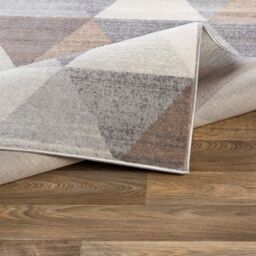 Livabliss Roma-Geometric Grey Brown White Living Dining Bedroom Rug in Mid Grey - Size: 200 cm x 275 cm - thumbnail 4