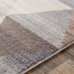 Livabliss Roma-Geometric Grey Brown White Living Dining Bedroom Rug in Mid Grey - Size: 200 cm x 275 cm - thumbnail 7