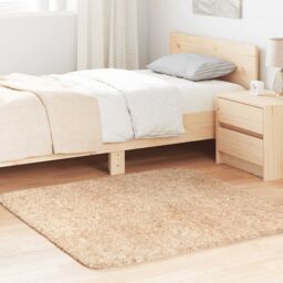 Berkfield Home Shaggy Rug High Pile NAVARRA Beige 120x120 cm Polyester - Size: Medium - thumbnail 1