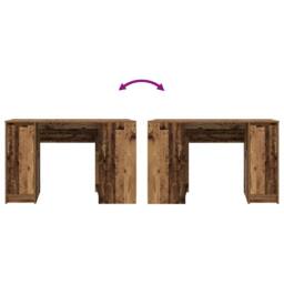 Berkfield Home Durable Desk Old Wood 120x42x76 cm Engineered Wood in Brown - Size: 120 x 42 x 76 cm - thumbnail 9