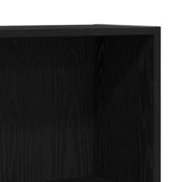 Berkfield Home Book Cabinet Black 60x24x76 cm Engineered Wood - Size: 60 x 24 x 76 cm - thumbnail 8