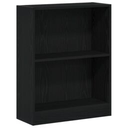 Berkfield Home Book Cabinet Black 60x24x76 cm Engineered Wood - Size: 60 x 24 x 76 cm - thumbnail 2