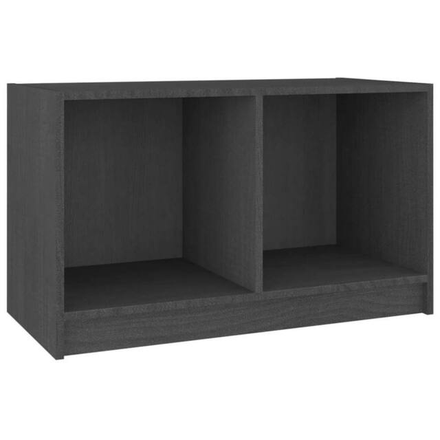 Berkfield Home TV Cabinet Grey 70x33x42 cm Solid Pinewood - Size: 70 x 33 x 42 cm - image 1