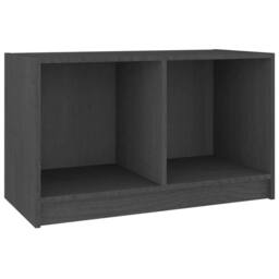 Berkfield Home TV Cabinet Grey 70x33x42 cm Solid Pinewood - Size: 70 x 33 x 42 cm - thumbnail 1