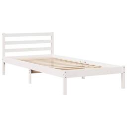 Berkfield Home Beautiful Bed Frame with Headboard without Mattress White 90x190 - Size: Single - thumbnail 7