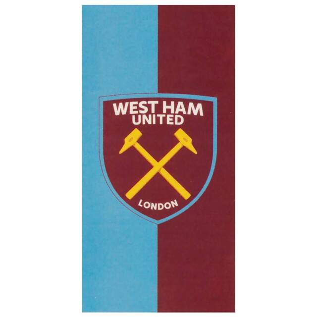 West Ham United FC Crest Beach Towel in Blue - image 1