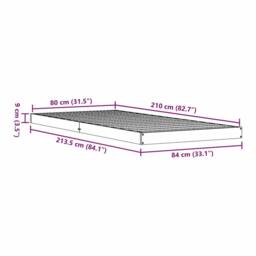 Berkfield Home Floor Bed Frame White 80x210 cm Solid Wood Pine - thumbnail 9