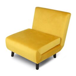 Home Garden Direct Aurora - Single Bed Chair Sofa in Velvet - 1 Seater - Yellow - thumbnail 5