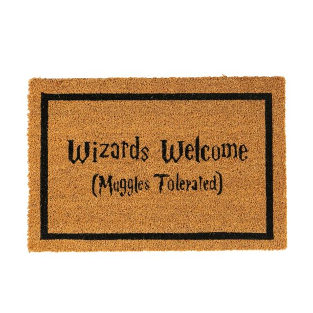 Nicola Spring Halloween Coir Door Mat - 60 x 40cm - Wizards Welcome in Brown - Size: 40 cm x 60 cm - image 1