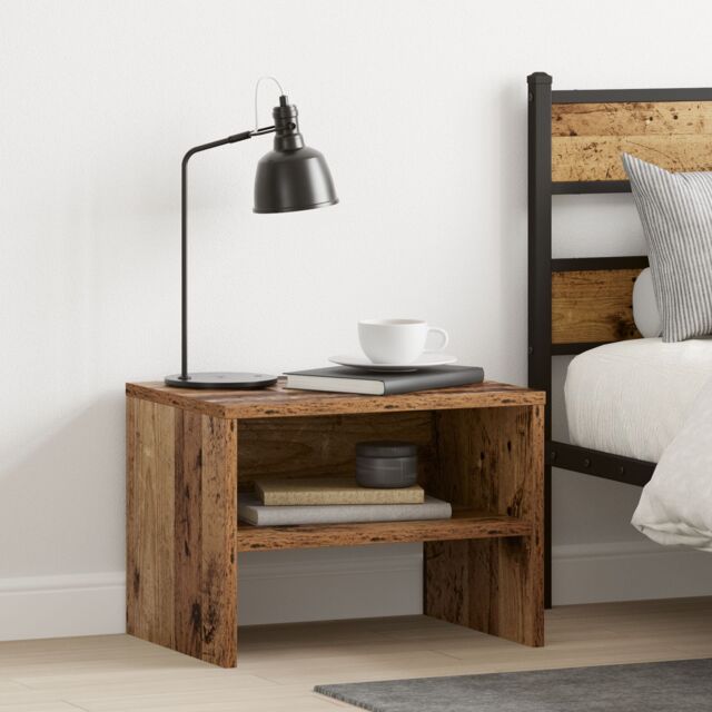 Berkfield Home Bedside Cabinet 2 pcs Old wood 40 x 30 x 30 cm Engineered wood in Brown - image 1