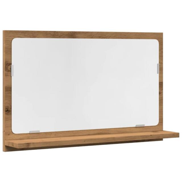 Berkfield Home Bathroom Mirror Cabinet Artisan Oak 60x11x37 cm Engineered Wood in Brown - Size: 60 x 11 x 37 cm - image 1