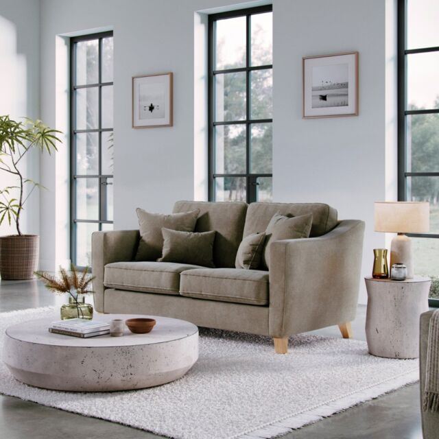 The Great Sofa Company Jackson 2 Seater Chenille Sofa in Light Brown - image 1