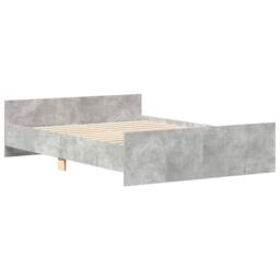 Berkfield Home Bed Frame with Headboard & Footboard Concrete Grey 150x200 cm K… - Size: King - thumbnail 4