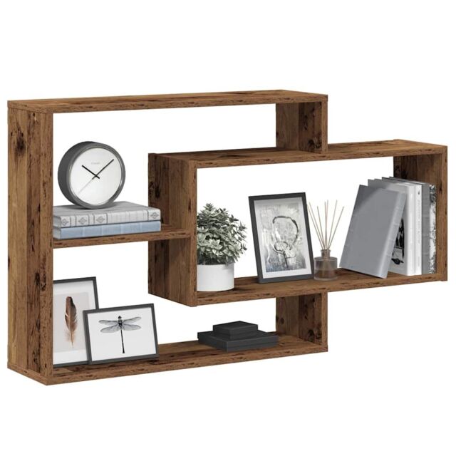 Berkfield Home Wall Shelf Old Wood 104x20x58.5 cm Engineered Wood in Brown - image 1