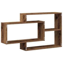 Berkfield Home Wall Shelf Old Wood 104x20x58.5 cm Engineered Wood in Brown - thumbnail 6