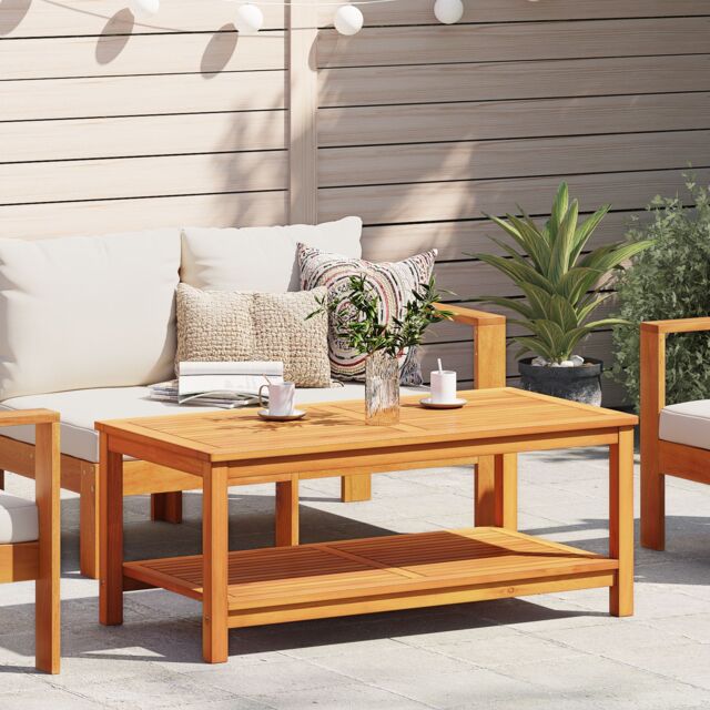 Berkfield Home Coffee Table 70x40x45 cm Solid Acacia Wood in Brown - Size: 70 x 40 x 45 cm - image 1