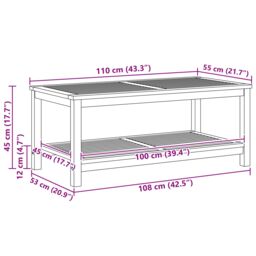 Berkfield Home Coffee Table 70x40x45 cm Solid Acacia Wood in Brown - Size: 70 x 40 x 45 cm - thumbnail 9