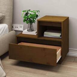 Berkfield Home Bedside Cabinets 2 pcs Honey Brown 60x34x51 cm Solid Wood Pine - Size: 60 x 34 x 51 cm - thumbnail 4