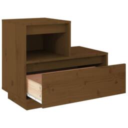 Berkfield Home Bedside Cabinets 2 pcs Honey Brown 60x34x51 cm Solid Wood Pine - Size: 60 x 34 x 51 cm - thumbnail 8