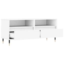 Berkfield Home TV Cabinet White 100x34.5x44.5 cm Engineered Wood - thumbnail 6