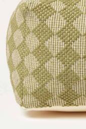Homescapes Lima Handwoven Textured Pouffe Bean Cube in Green - thumbnail 3