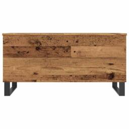 Berkfield Home Coffee Table Old Wood 90x44.5x45 cm Engineered Wood in Brown - thumbnail 4