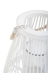 Orsina Lentigo Small Bamboo Lantern in White - thumbnail 3