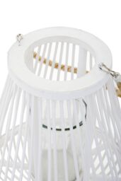 Orsina Lentigo Small Bamboo Lantern in White - thumbnail 4