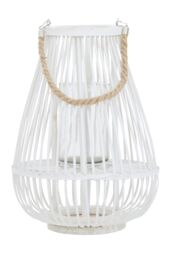 Orsina Lentigo Small Bamboo Lantern in White - thumbnail 2