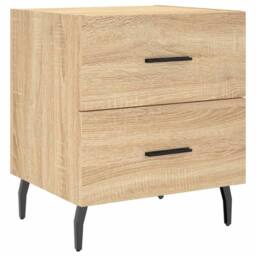 Berkfield Home Bedside Cabinets 2 pcs Sonoma Oak 40x35x47.5 cm Engineered Wood in Light Tan - thumbnail 5