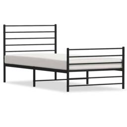 Berkfield Home Metal Bed Frame with Headboard & Footboard Black 80x200 cm - thumbnail 3